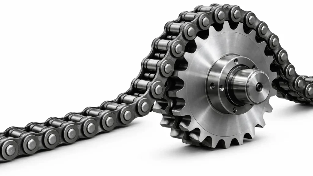 ANSI 40 roller chain with precision roller chain sprocket for industrial use