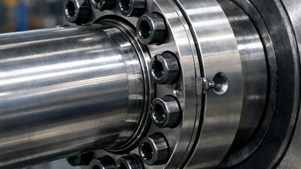 Keyless locking device securing hub to shaft for power transmission