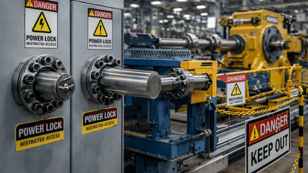 Power lock applications in manufacturing, electrical panels, and heavy machinery