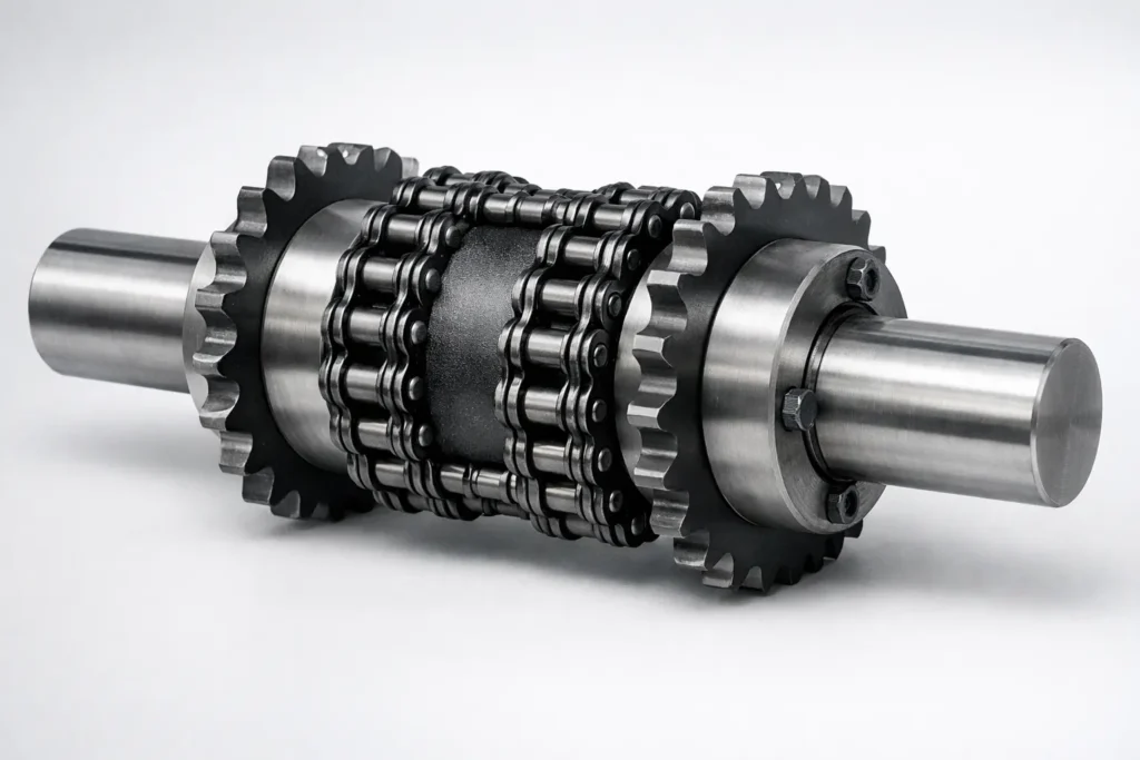 Roller Chain and Sprocket Coupling for Industrial Machinery